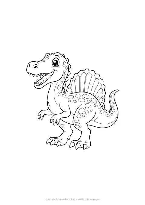 Dinosaurs coloring page 2