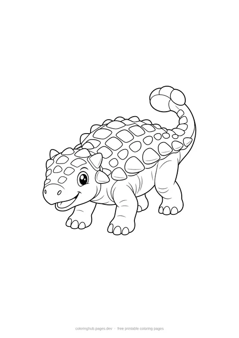 Dinosaurs coloring page 8
